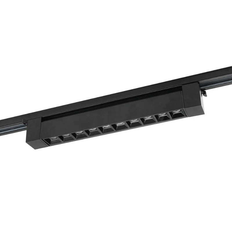 Projecteur Linéaire sur Rail Monophasé 20W 33cm Noir