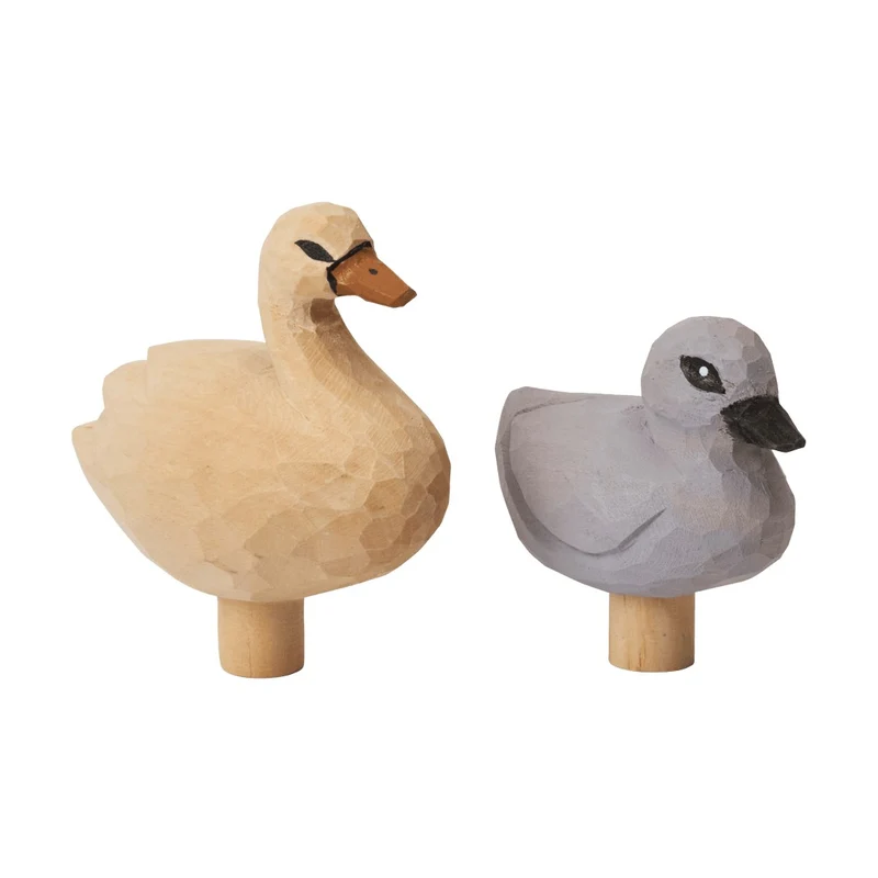 Ferm Living Loopi Figurines Swan and Duckling - Set of 2