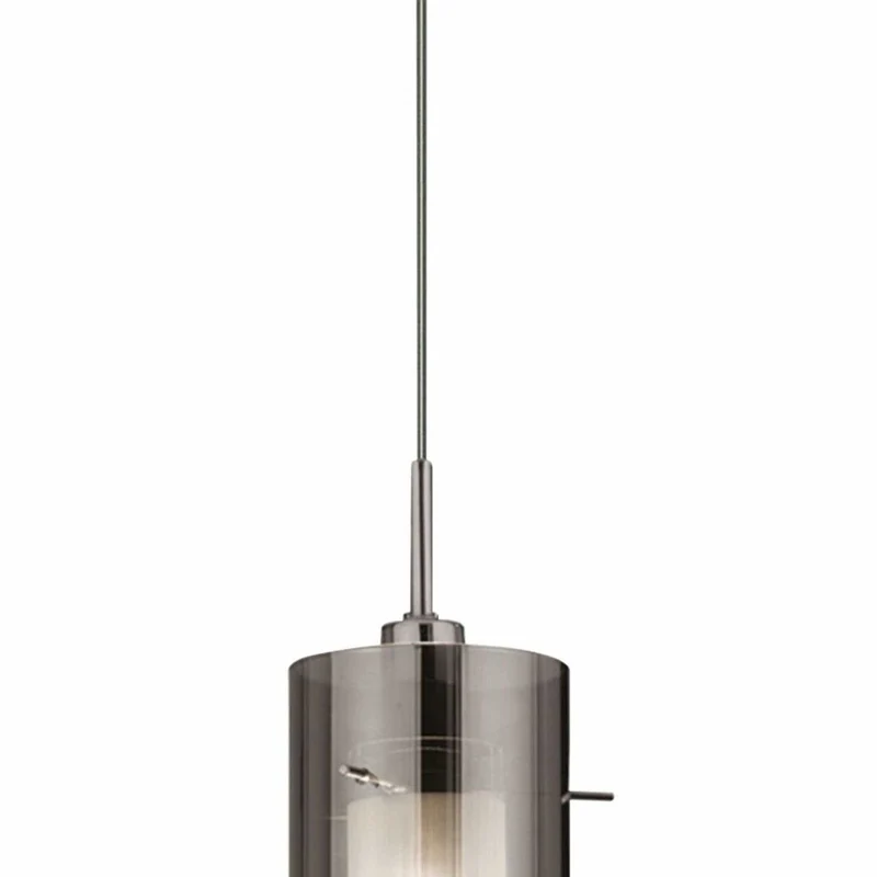 Suspension DUO-II 1 lampe double verre fumé