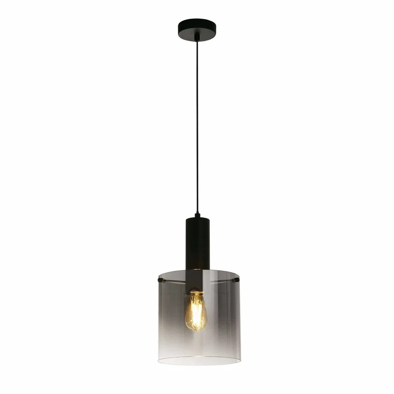 Suspension SWEDEN 1 lampe verre fumé noir
