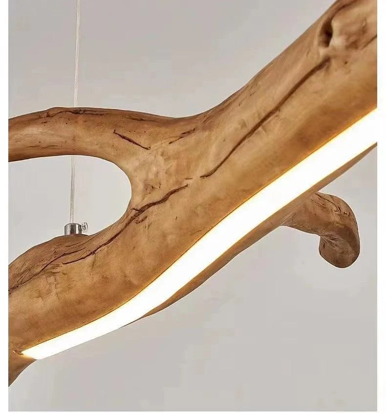 Suspension en bois salle a manger