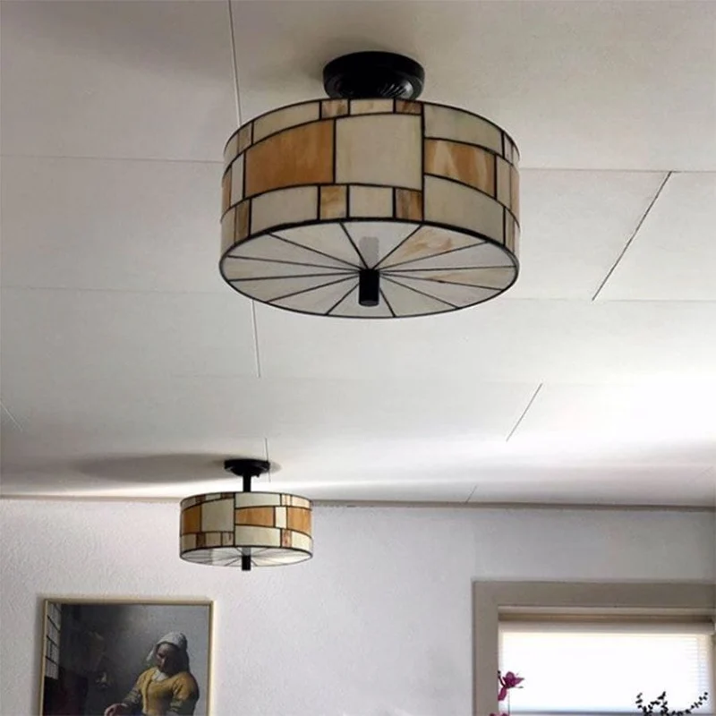 Plafonnier retro cuisine en verre