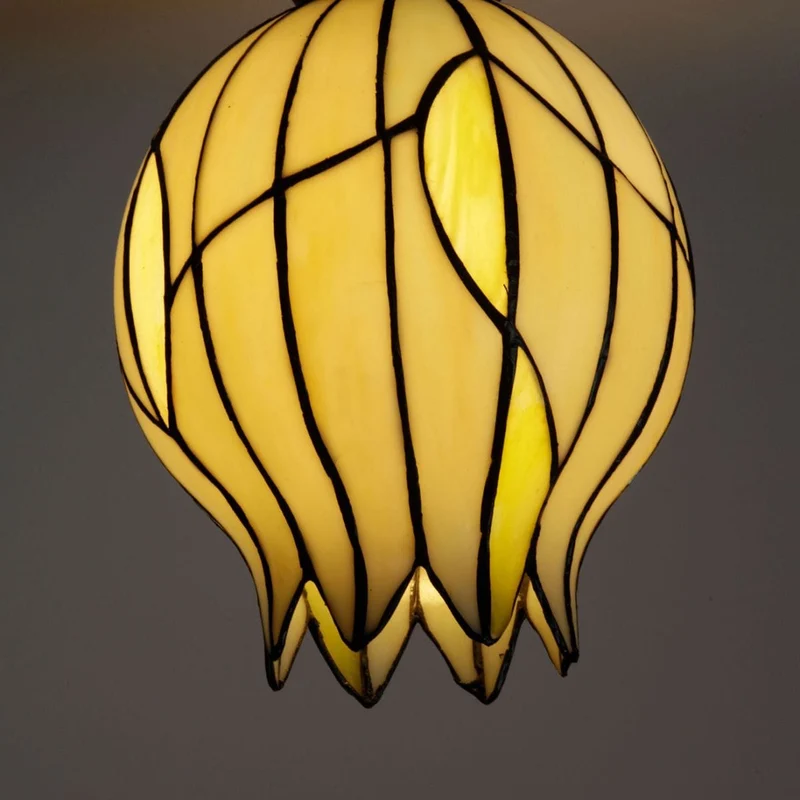 Suspension fleur en verre