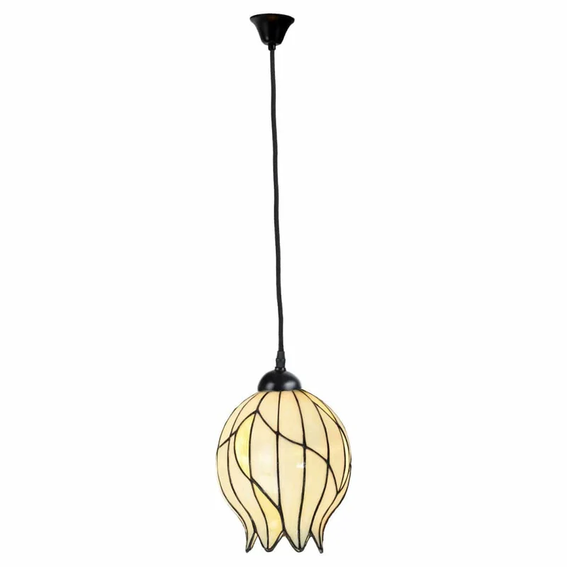 Suspension fleur en verre