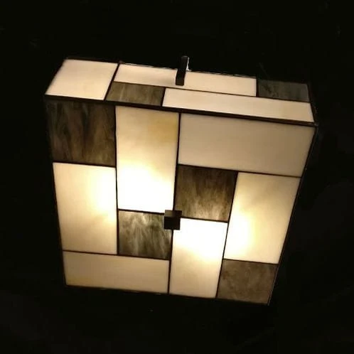 Plafonnier retro verre