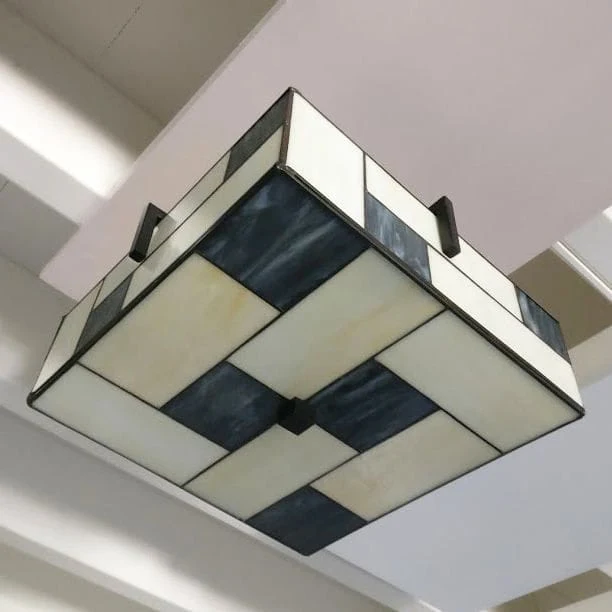Plafonnier retro verre