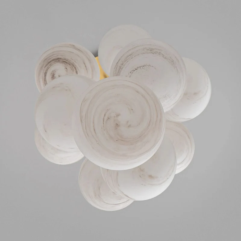 Suspensions LED opale marbre
