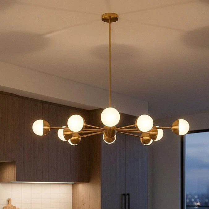 Lustre futuriste laiton