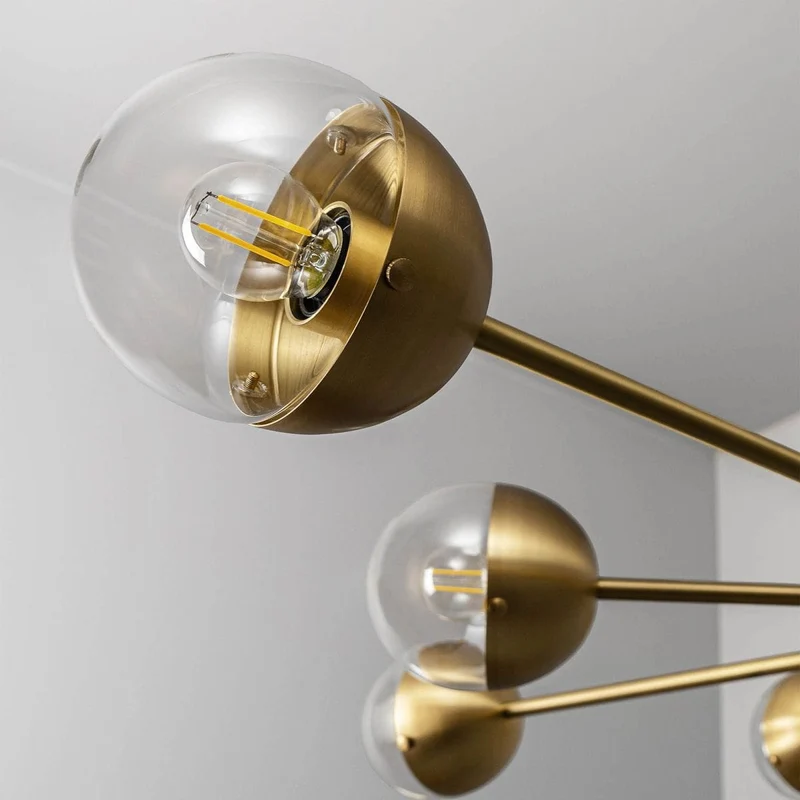 Lustre futuriste laiton
