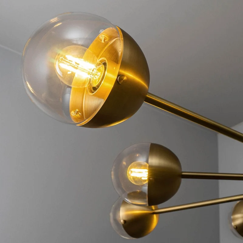 Lustre futuriste laiton