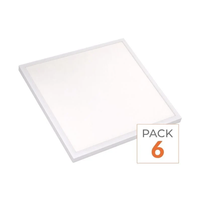 Pack de 6 - Panneau Dalle LED UGR<19 40W 60x60cm