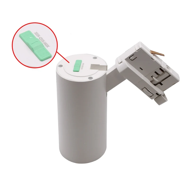 Spot LED sur Rail Triphasé CCT 20W 60° Blanc - 3000K/4000K/6500K