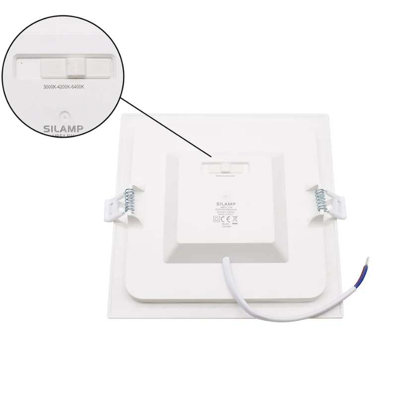 Spot LED Extra Plat Carré BLANC 18W 20cm CCT - 3000K/4000K/6000K