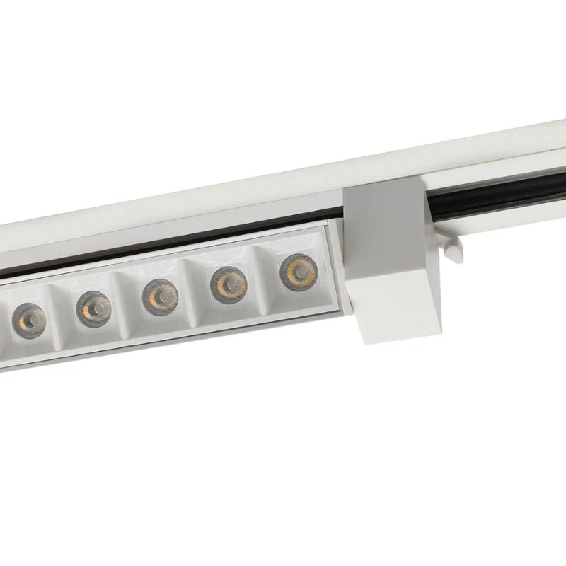 Projecteur Linéaire sur Rail Monophasé 30W 46cm Blanc