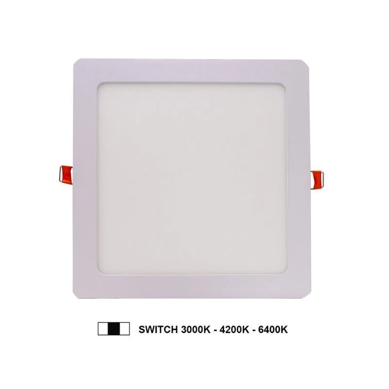 Spot LED Extra Plat Carré 12W Blanc CCT - 3000K/4000K/6000K - Pack de 10