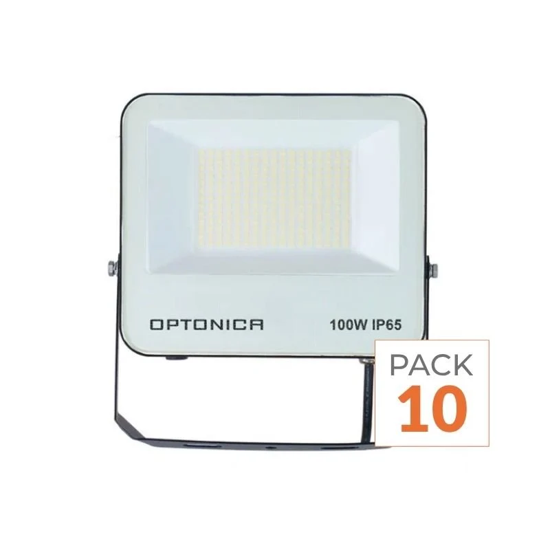 Pack de 10 - Projecteur 100W IP65 CCT - 3000K/4000K/6000K