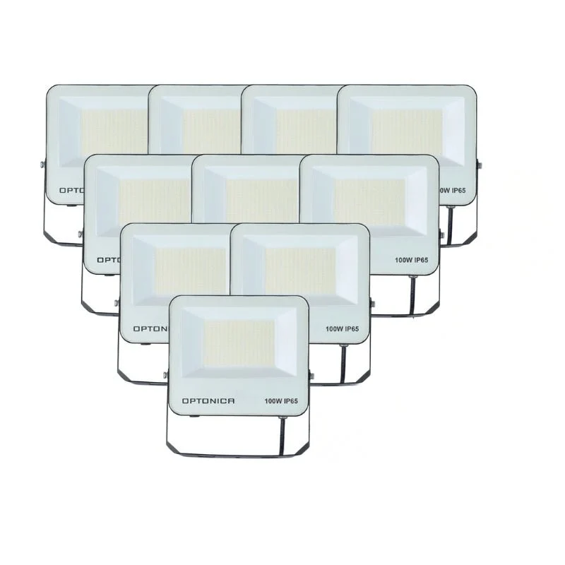 Pack de 10 - Projecteur 100W IP65 CCT - 3000K/4000K/6000K