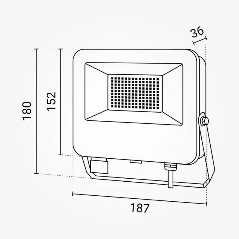 Pack de 10 - Projecteur 50W IP65 CCT Noir - 3000K/4000K/6000K