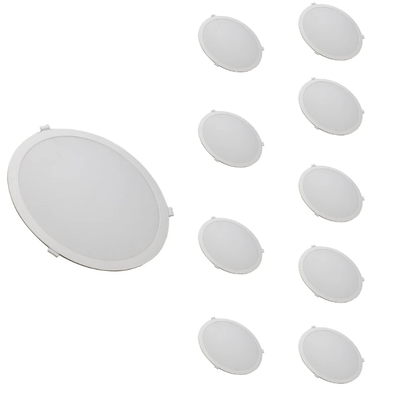 Spot LED Encastrable 35W Diamètre 30cm CCT 3000K/4200K/6400K - Pack de 10