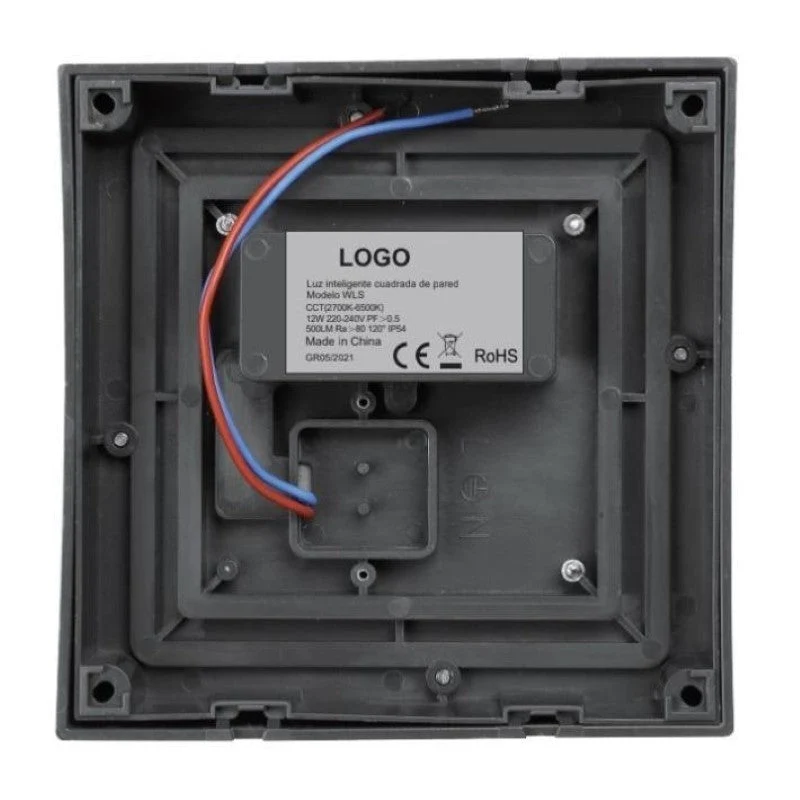 Applique LED Connectée WiFi RGBW 12W IP54 Carrée