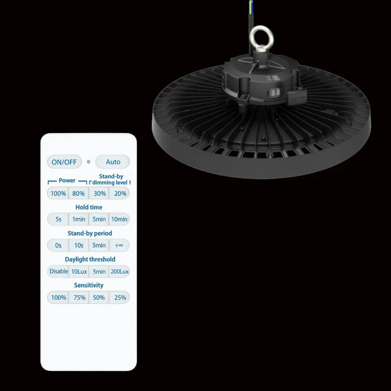 Télécommande pour Suspension industrielle Dimmable 250W avec détecteur de mouvement
