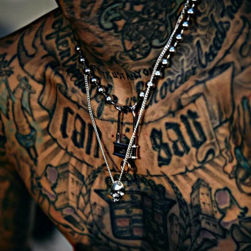 Buster + Punch x Travis Barker Skull Necklace