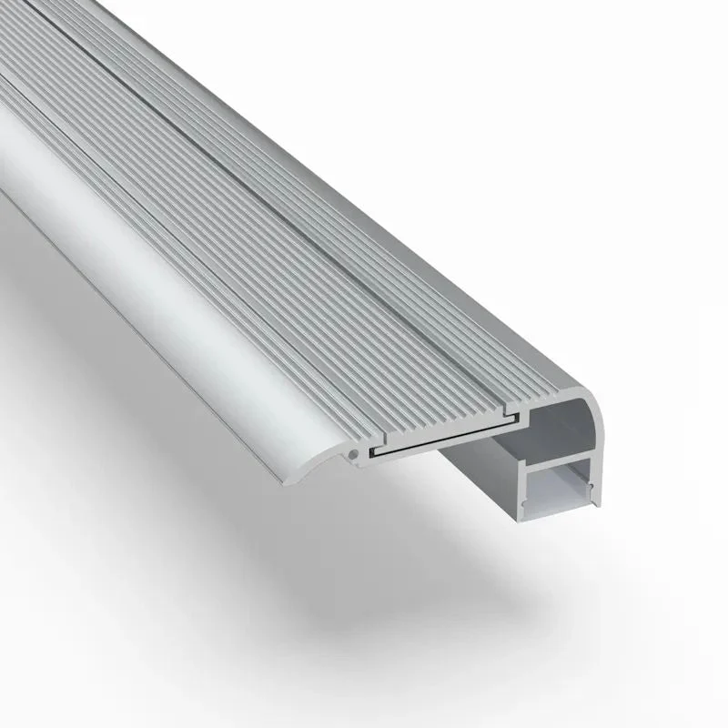 Nez de Marche Alu 2M Gris pour Ruban LED 10mm
