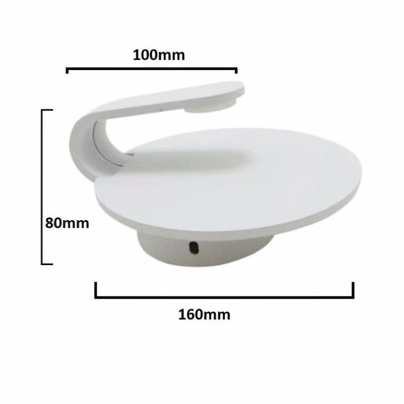 Applique Murale Blanche LED IP40 5W avec Réflecteur