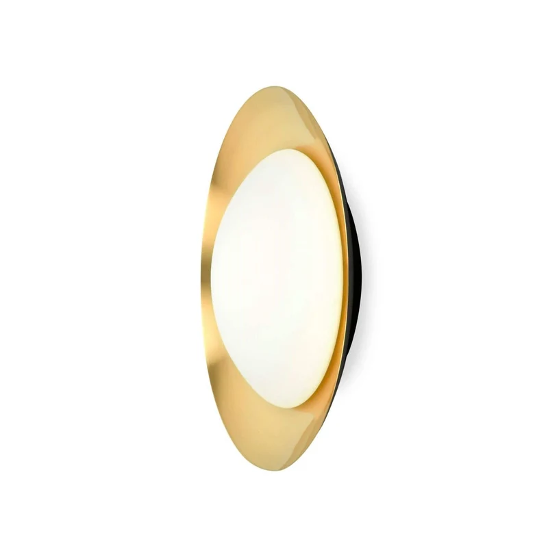 Plafonnier SIDE LED blanc et or diamètre 450 mm