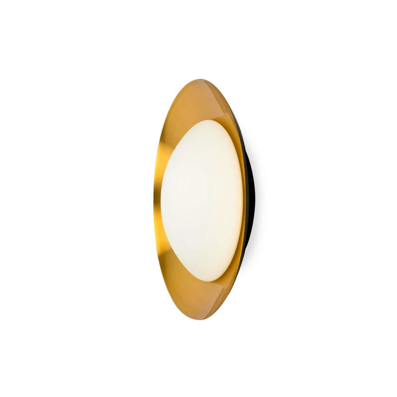 Plafonnier SIDE LED noir et cuivre diamètre 390 mm