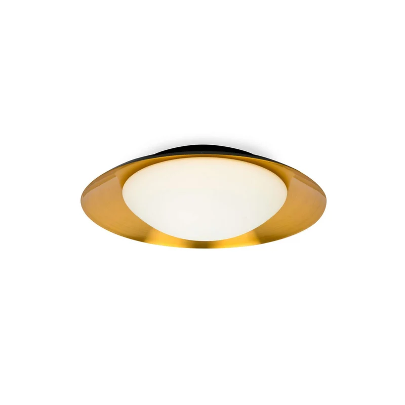 Plafonnier SIDE LED noir et cuivre diamètre 390 mm