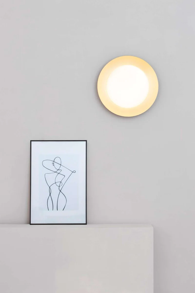 Plafonnier SIDE LED noir et or diamètre 390 mm