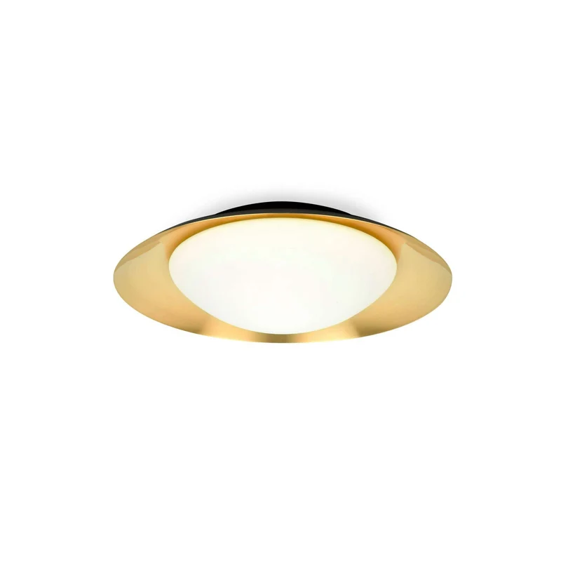 Plafonnier SIDE LED noir et or diamètre 390 mm