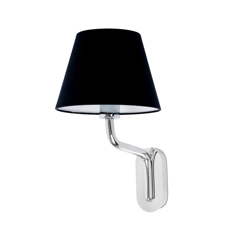 Applique murale ETERNA chrome abat-jour noir