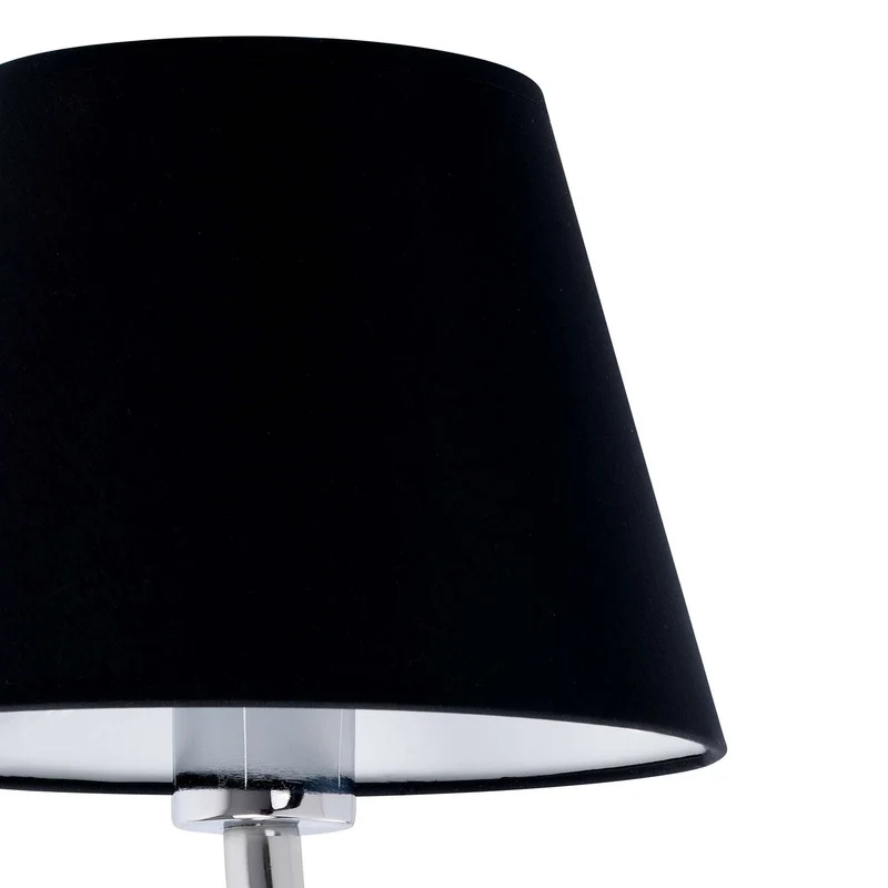 Applique murale ETERNA chrome abat-jour noir