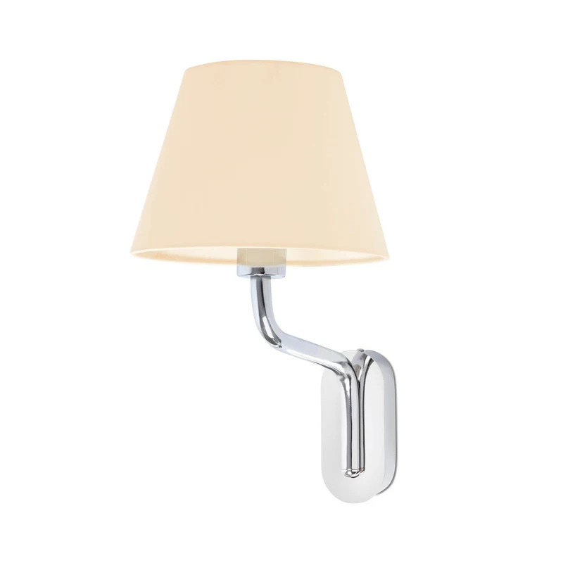 Applique murale ETERNA chrome abat-jour beige