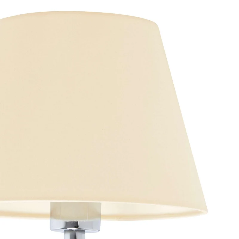 Applique murale ETERNA chrome abat-jour beige