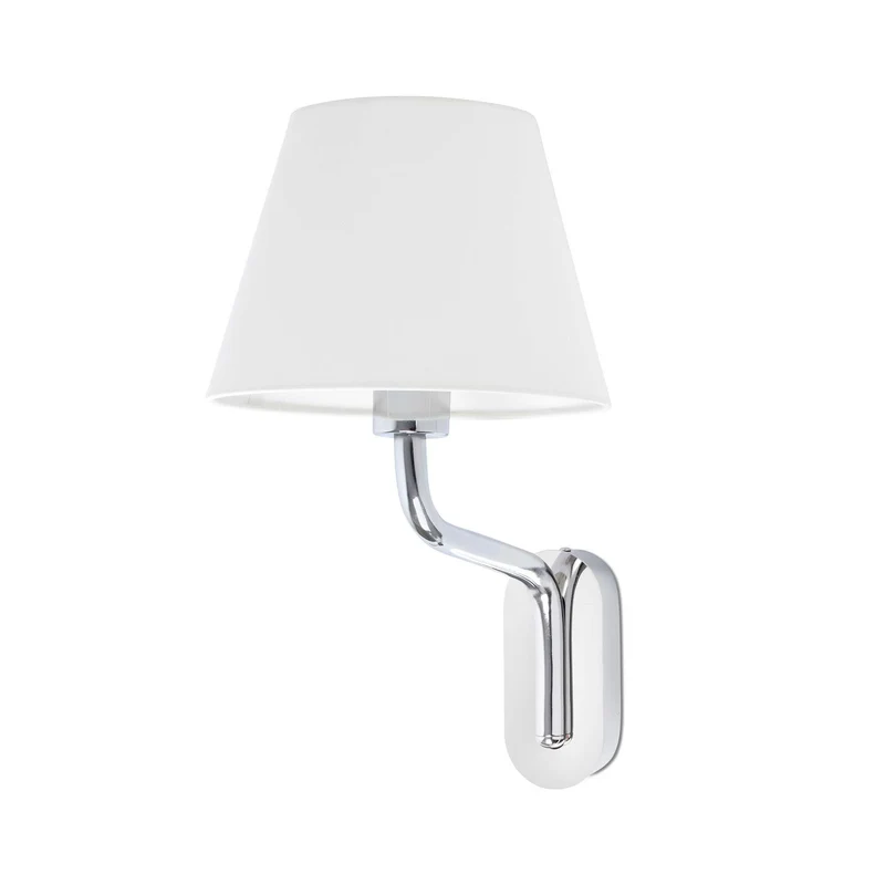 Applique murale ETERNA chrome abat-jour blanc