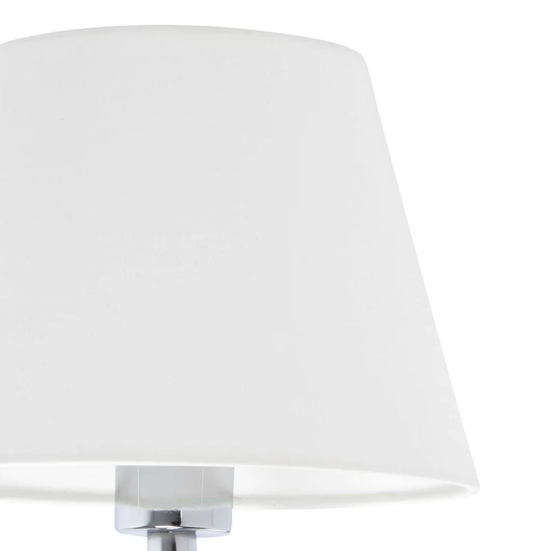 Applique murale ETERNA chrome abat-jour blanc