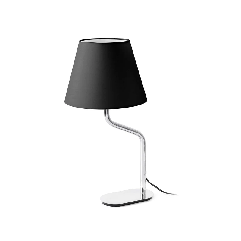 Lampe à poser ETERNA chrome abat-jour noir