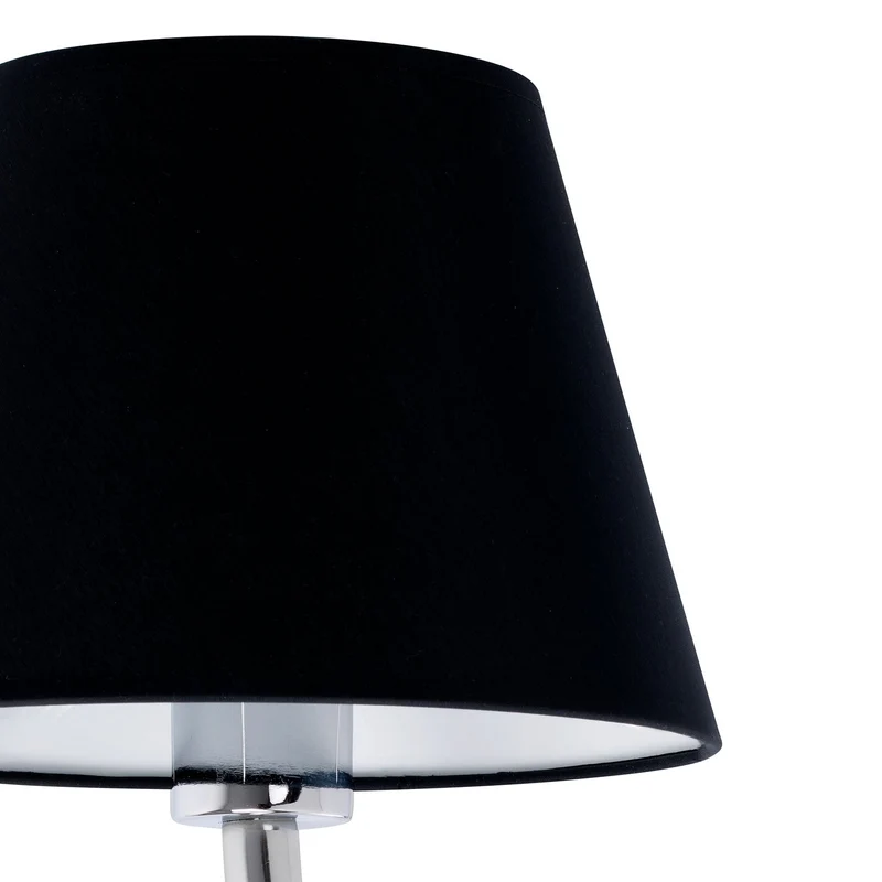 Lampe à poser ETERNA chrome abat-jour noir