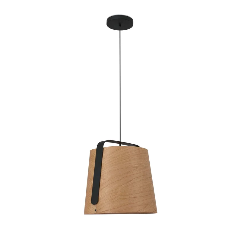 Suspension STOOD noire et bois
