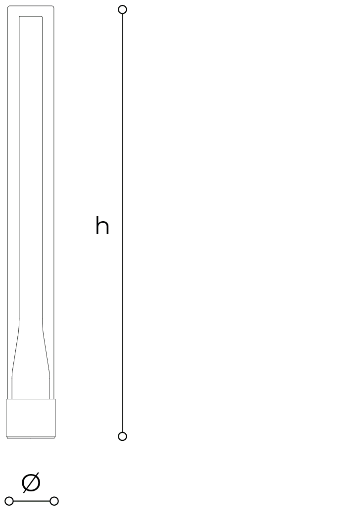 Lampadaire Droit LED