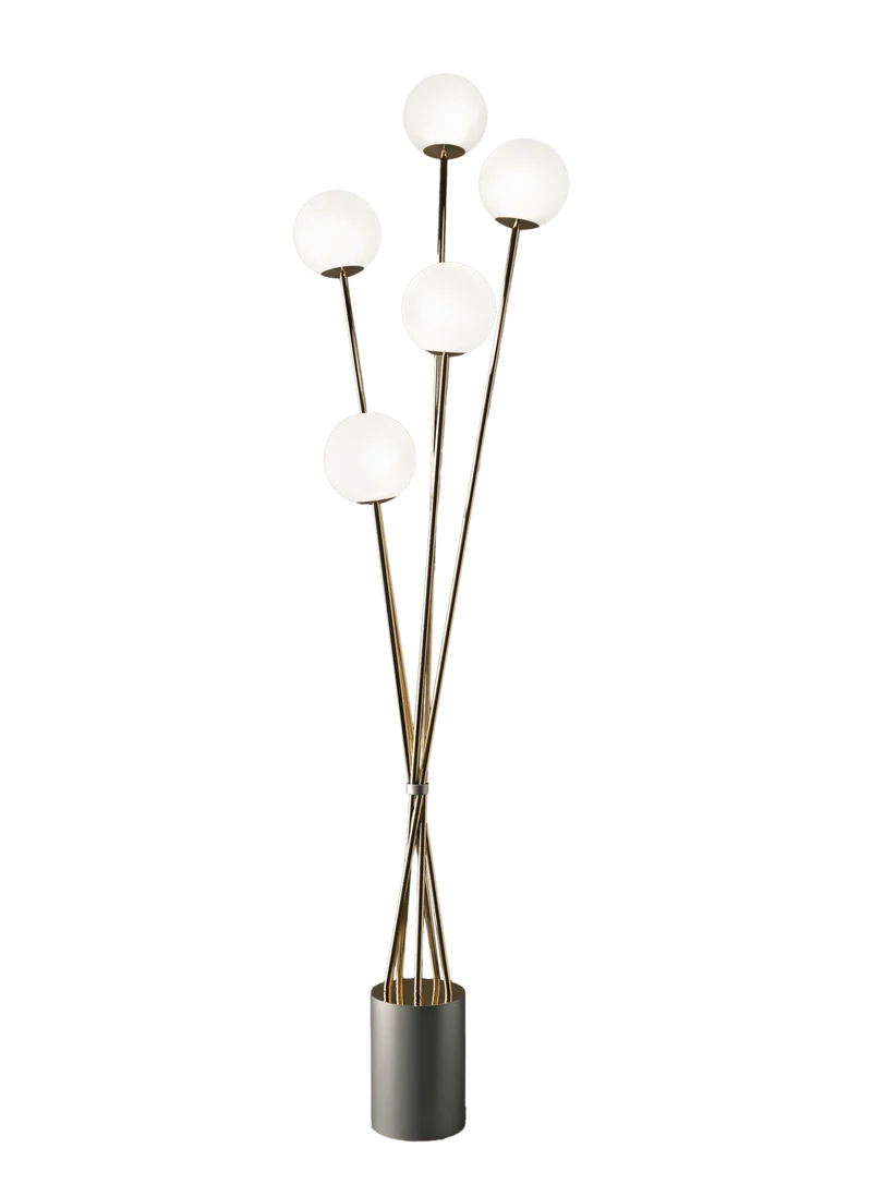 Lampadaire Boules Blanches