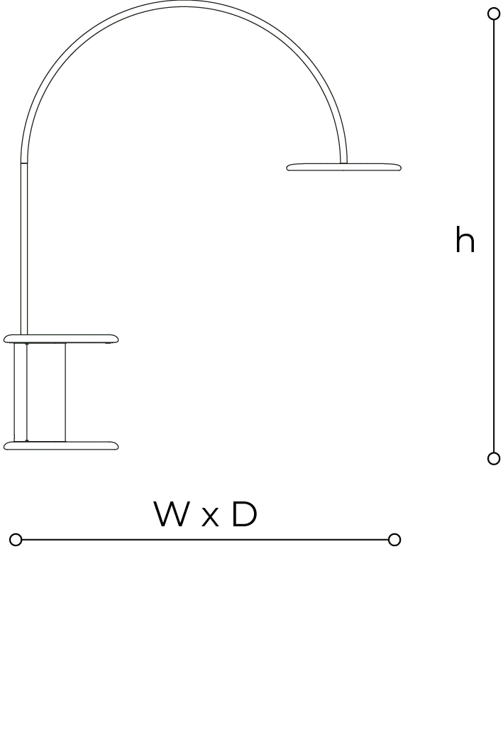 Lampadaire Salon Arc Blanc