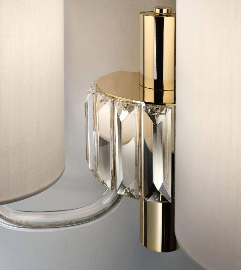 Lampe murale italienne doree