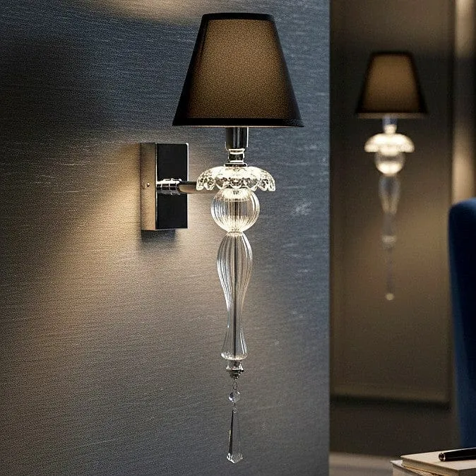 Lampe murale italienne noire