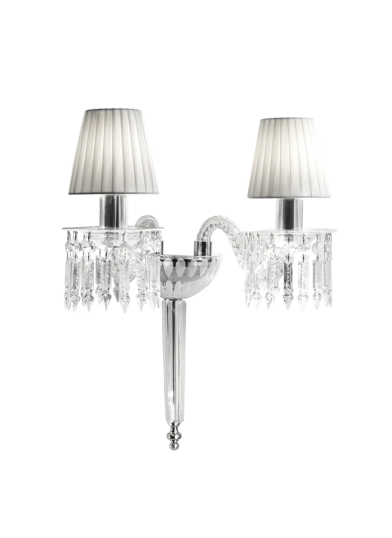 Double luminaire mural chandelier en cristal