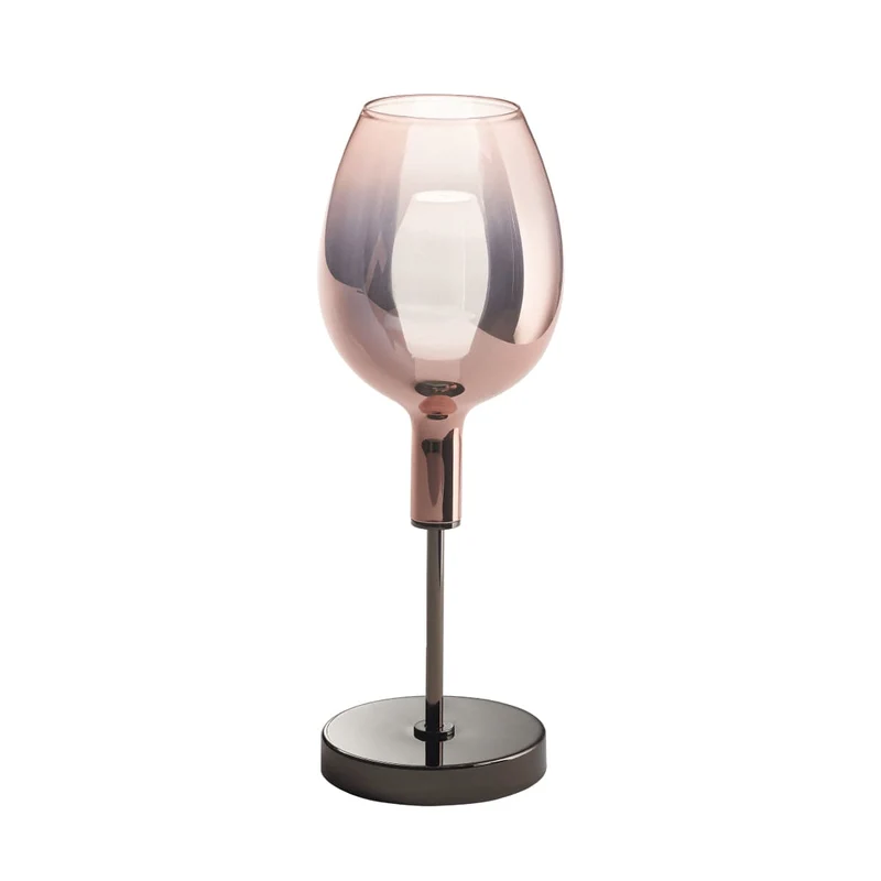 Lampe Fleur Dorée Transparente