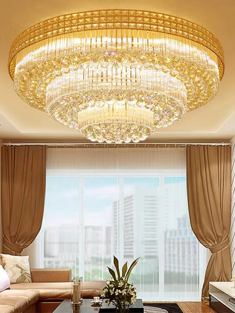 Grand Plafonnier en Cristal LED